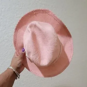 Maje | Accessories | Maje Pink Braidembellished Woven Straw  display picture 1
